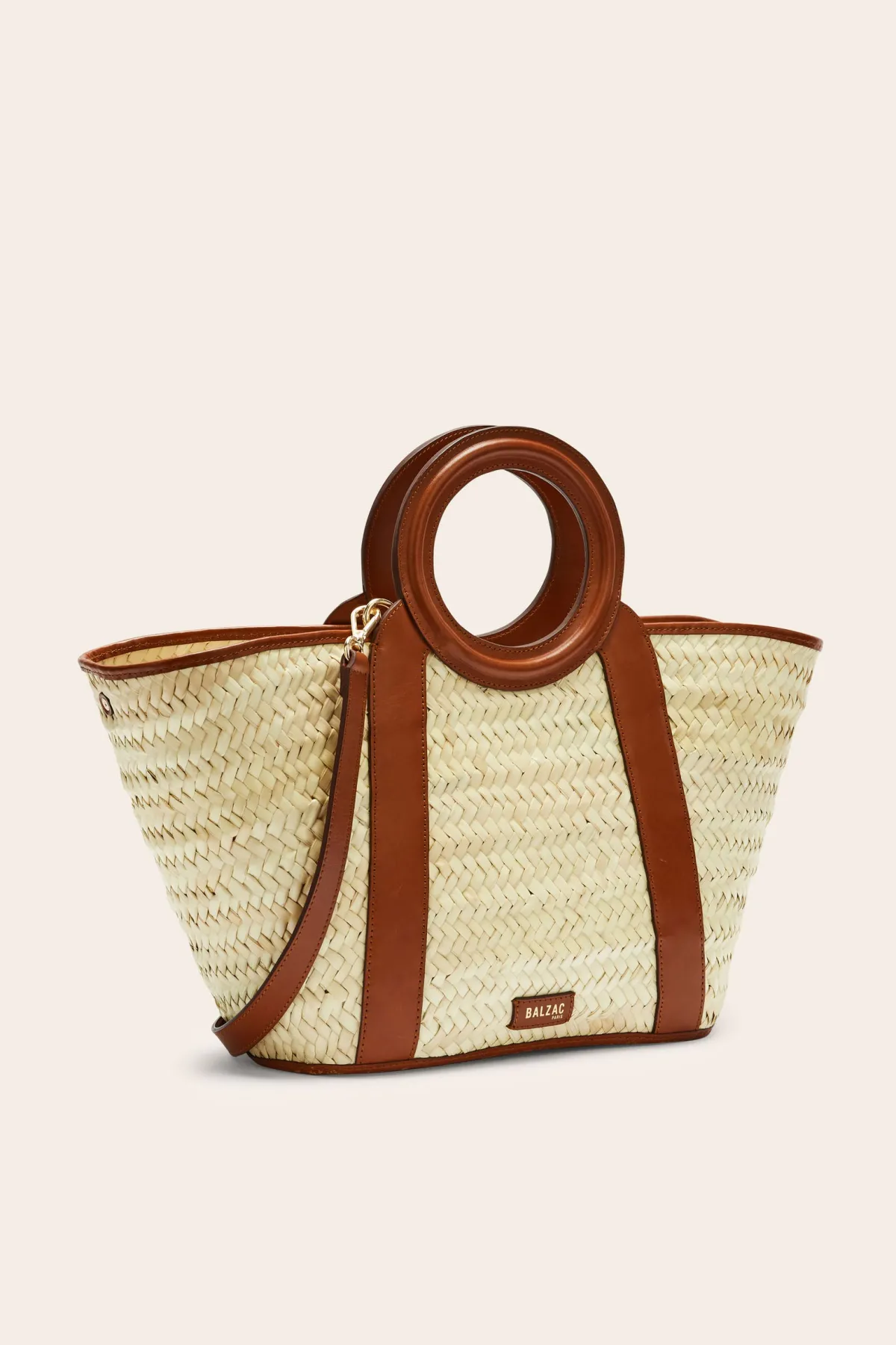 Balzac Paris Panier Paulina tressé naturel et cognac Tressé naturel et cogac Fashion