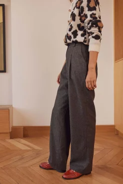 Balzac Paris Pantalon John Gris chiné Discount