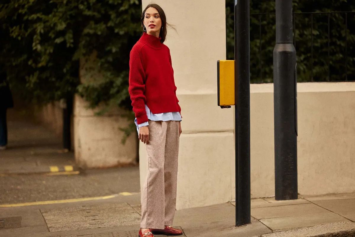 Balzac Paris Pantalon John Marron chiné Flash Sale