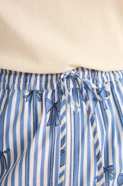 Balzac Paris Pantalon Lisea imprimé noeuds bleu Imprimé nœuds bleu Flash Sale