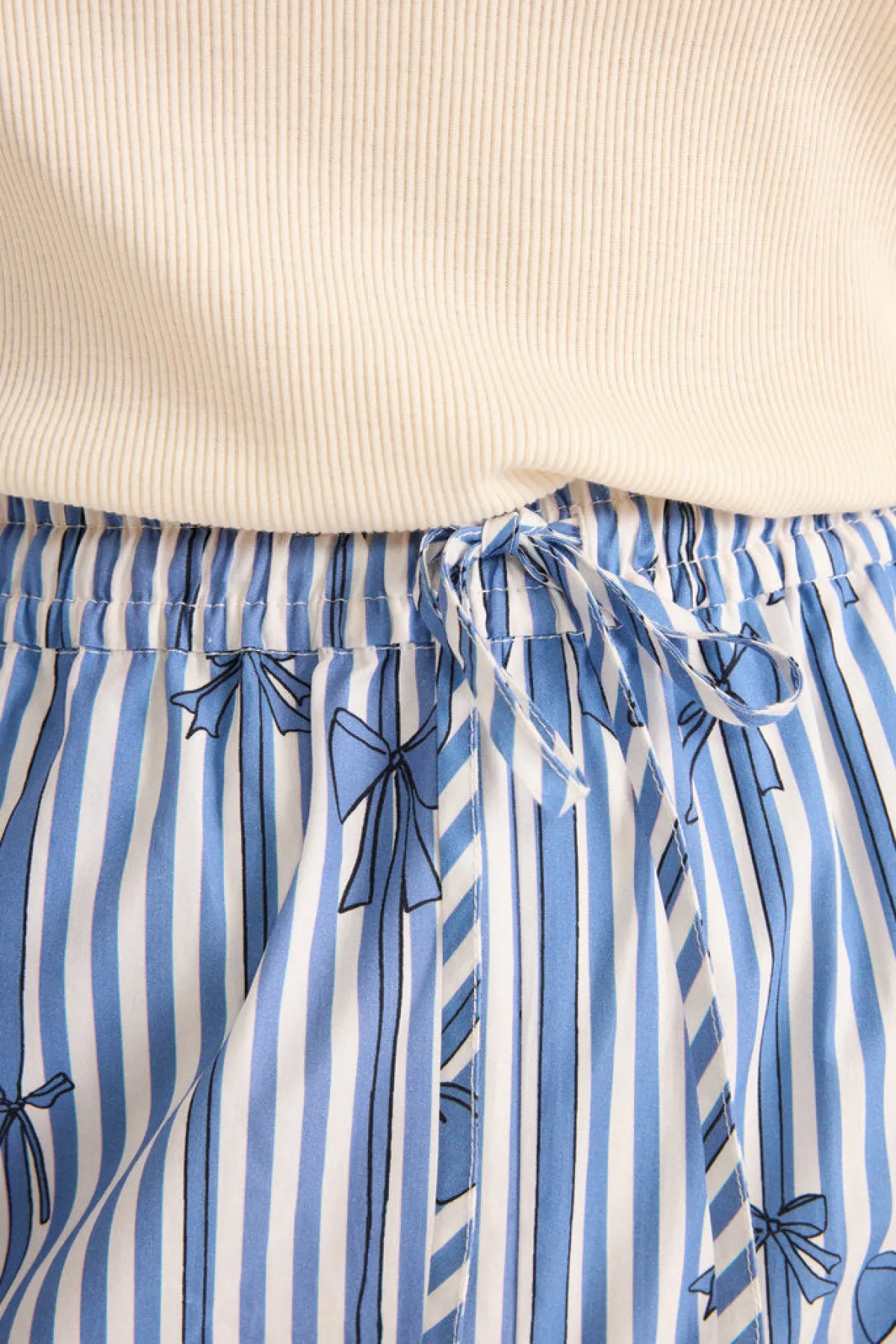 Balzac Paris Pantalon Lisea imprimé noeuds bleu Imprimé nœuds bleu Flash Sale