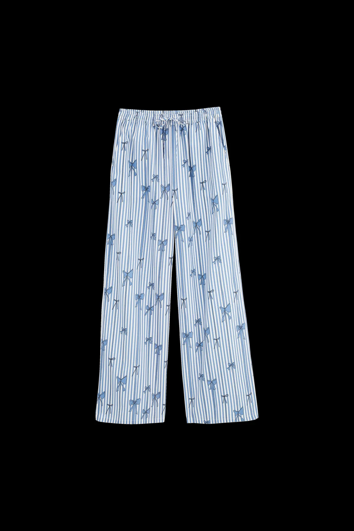 Balzac Paris Pantalon Lisea imprimé noeuds bleu Imprimé nœuds bleu Flash Sale
