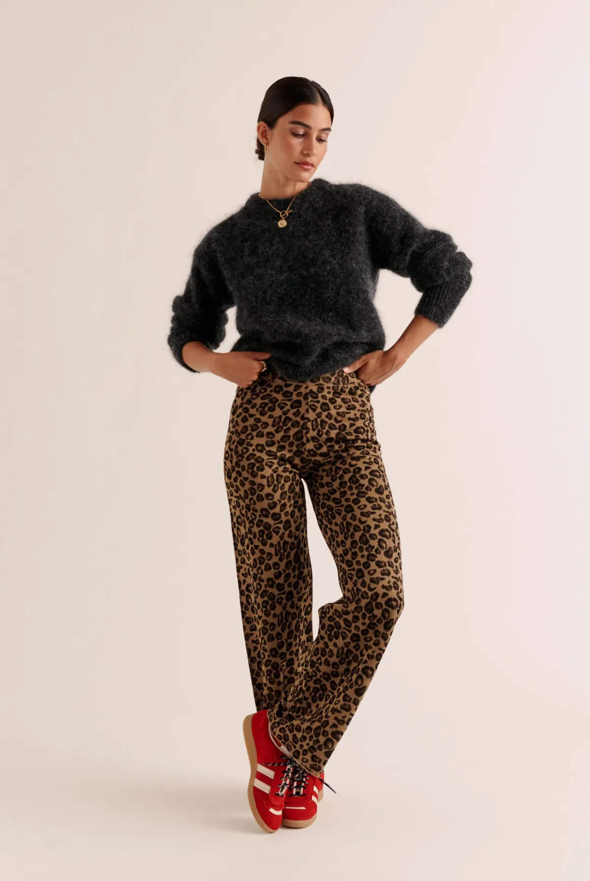 Balzac Paris Pantalon Piana Léopard irisé Hot