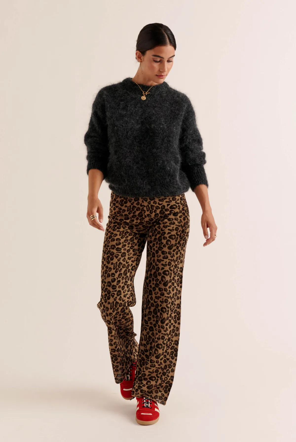Balzac Paris Pantalon Piana Léopard irisé Hot