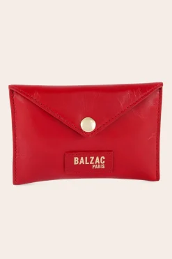 Balzac Paris Porte-cartes Louisa froissé Rouge Cheap