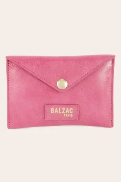 Balzac Paris Porte-cartes Louisa vernis froissé Rose Shop