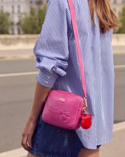 Balzac Paris Porte-clés Pearl froissé Rouge et rayure New