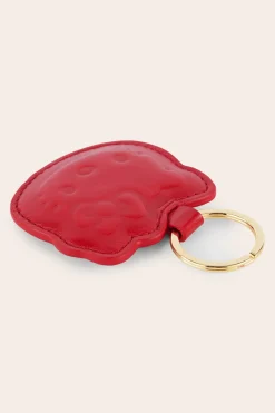 Balzac Paris Porte-clés Pearl froissé Rouge et rayure New