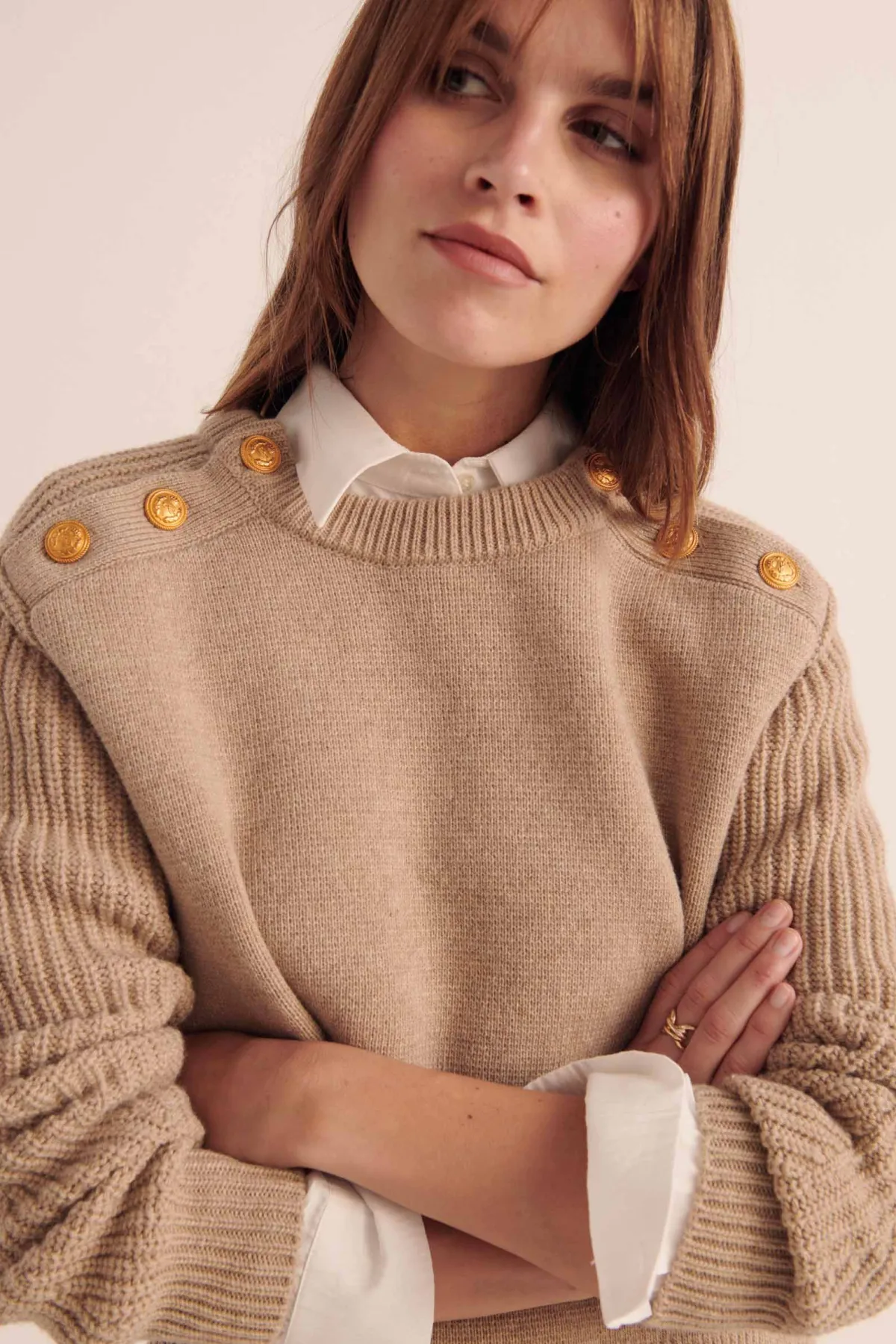 Balzac Paris Pull Corneille Beige New