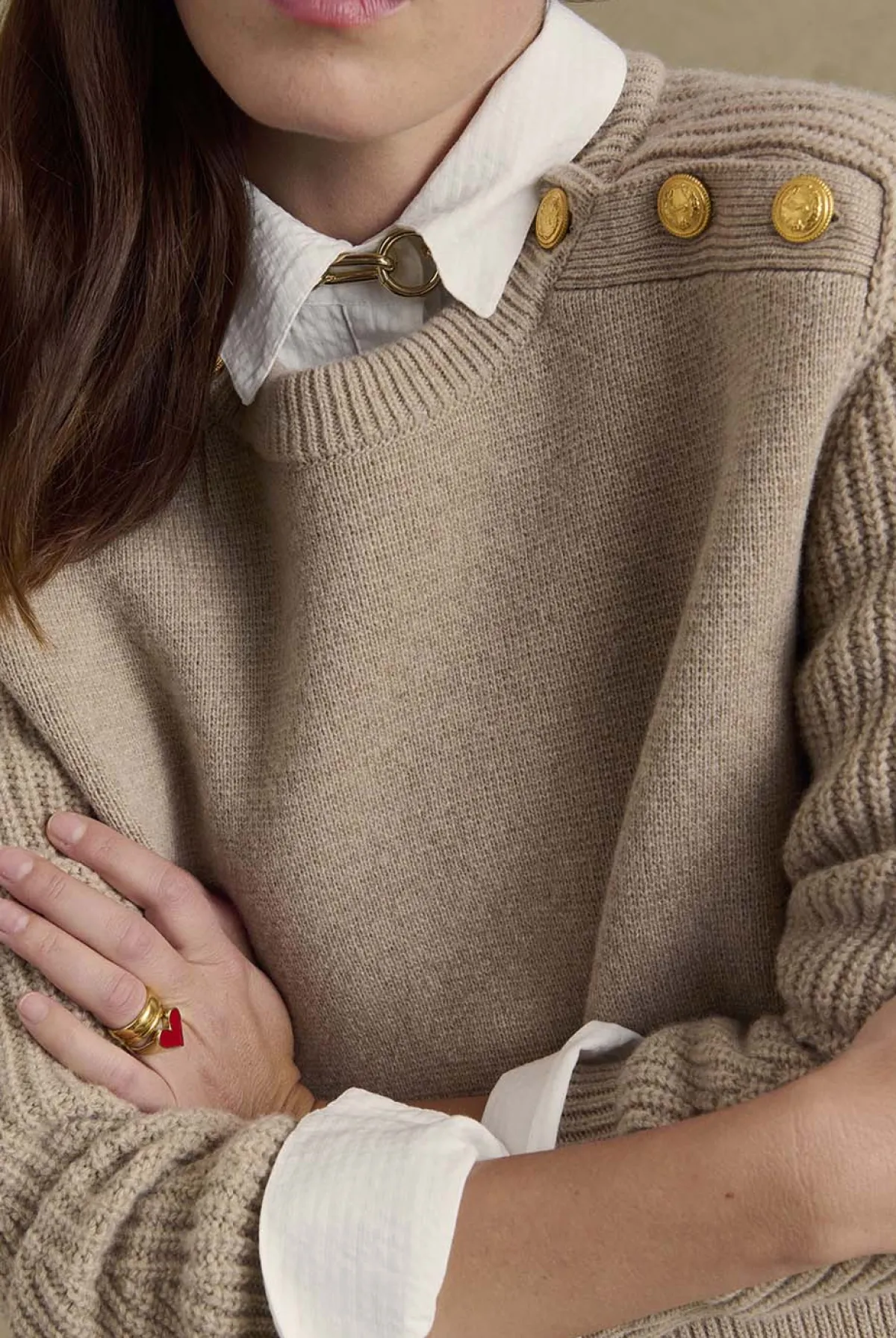 Balzac Paris Pull Corneille Beige New