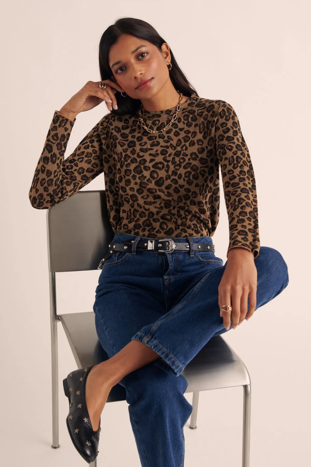 Balzac Paris Pull Daniel Léopard irisé Sale