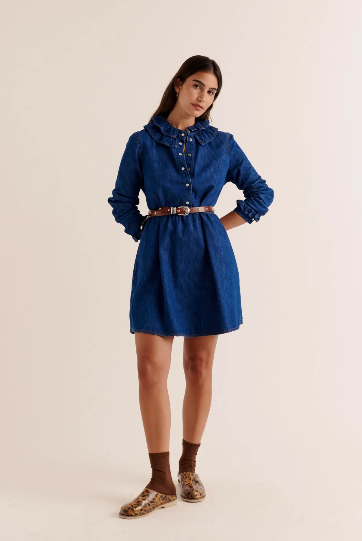 Balzac Paris Robe Belkis Bleu midi New