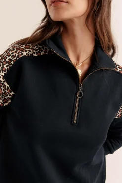 Balzac Paris Robe Ugolin noir Léopard Cheap