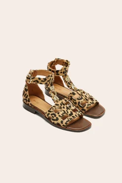 Balzac Paris Sandales Selena pony guépard Guépard cappucino New
