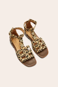 Balzac Paris Sandales Selena pony guépard Guépard cappucino New