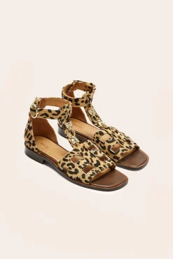 Balzac Paris Sandales Selena pony guépard Guépard cappucino New