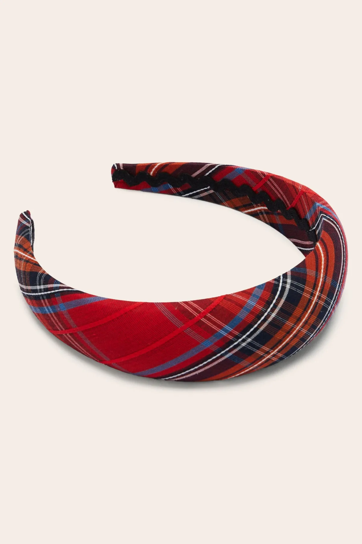 Balzac Paris Serre tête Nelly Tartan rouge Cheap