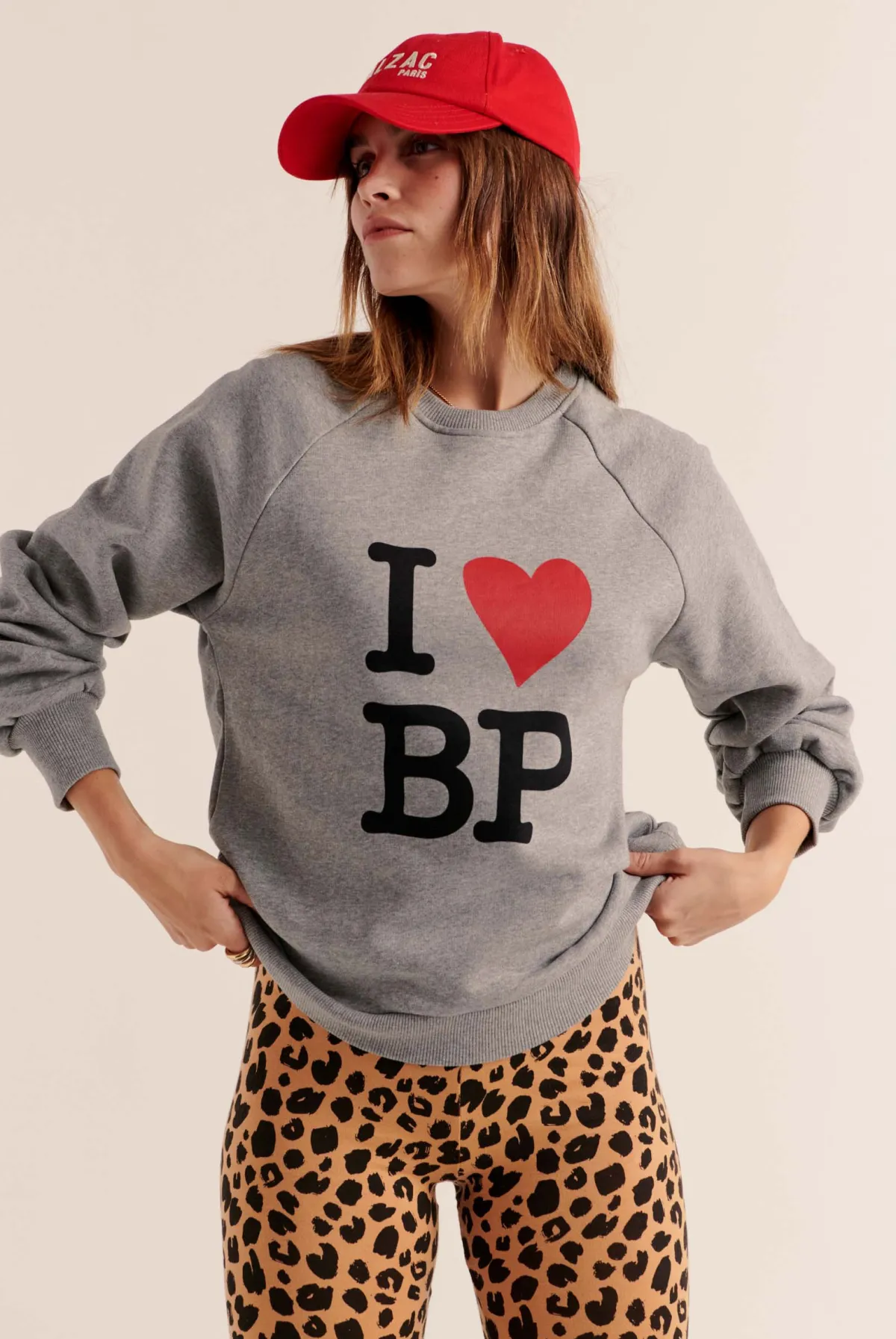 Balzac Paris Sweat-shirt Jack I love bp gris Hot