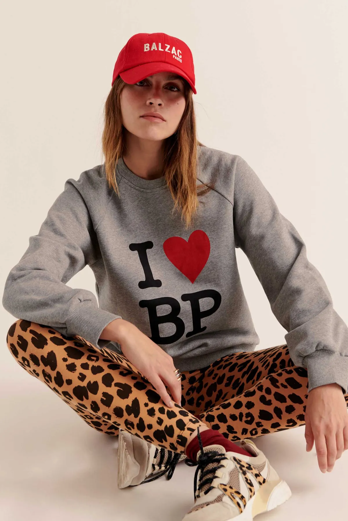 Balzac Paris Sweat-shirt Jack I love bp gris Hot