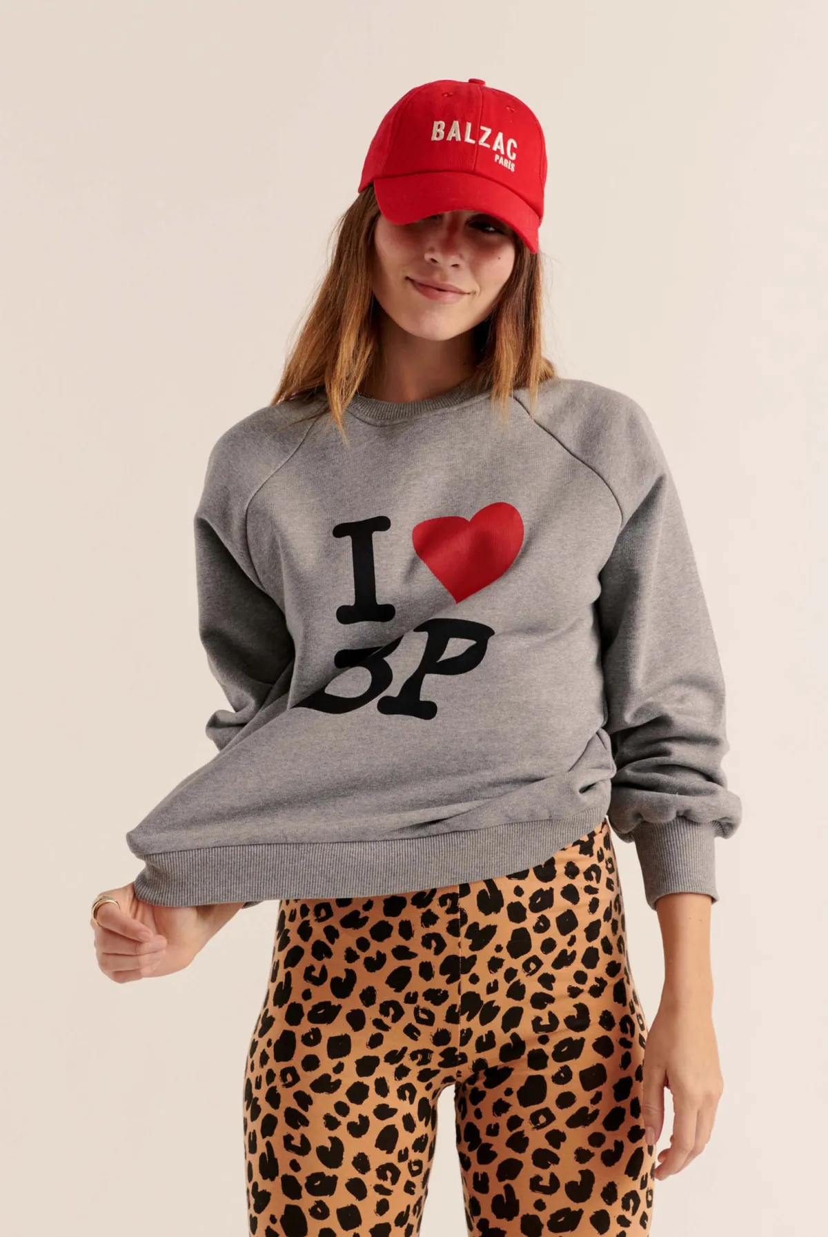 Balzac Paris Sweat-shirt Jack I love bp gris Hot