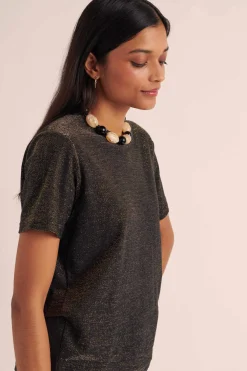 Balzac Paris Tee-shirt Bree Noir irisé Clearance