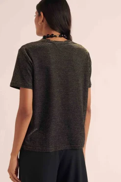 Balzac Paris Tee-shirt Bree Noir irisé Clearance