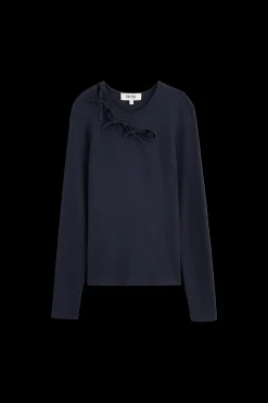 Balzac Paris Top Angèle Nœuds marine Best