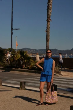 Balzac Paris Top Grandiose Vichy bleu Flash Sale