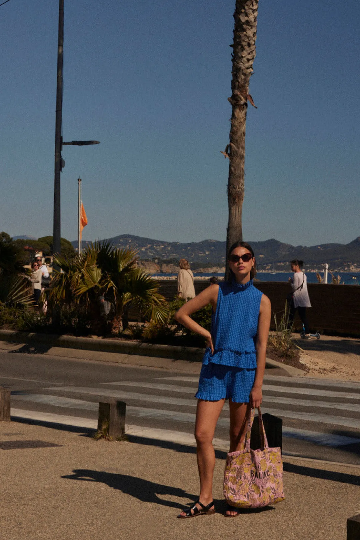 Balzac Paris Top Grandiose Vichy bleu Flash Sale