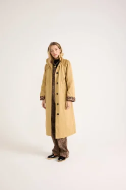 Balzac Paris Trench Alma Beige et léopard café Best Sale