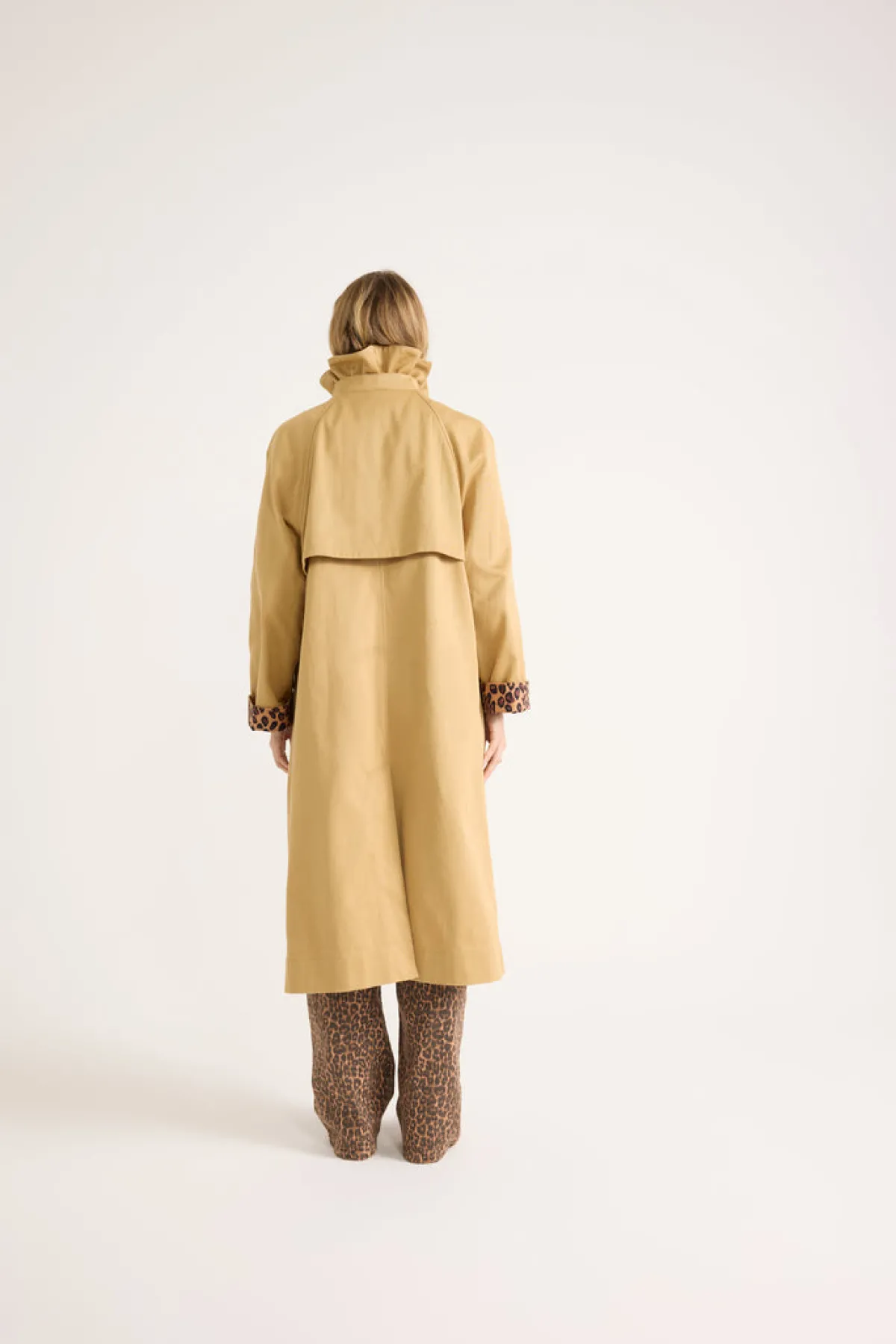 Balzac Paris Trench Alma Beige et léopard café Best Sale
