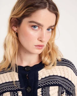 Balzac Paris Veste Constanza Rayé bleu et blanc Shop