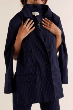 Balzac Paris Veste Lenny rayures marine Ryures marine New