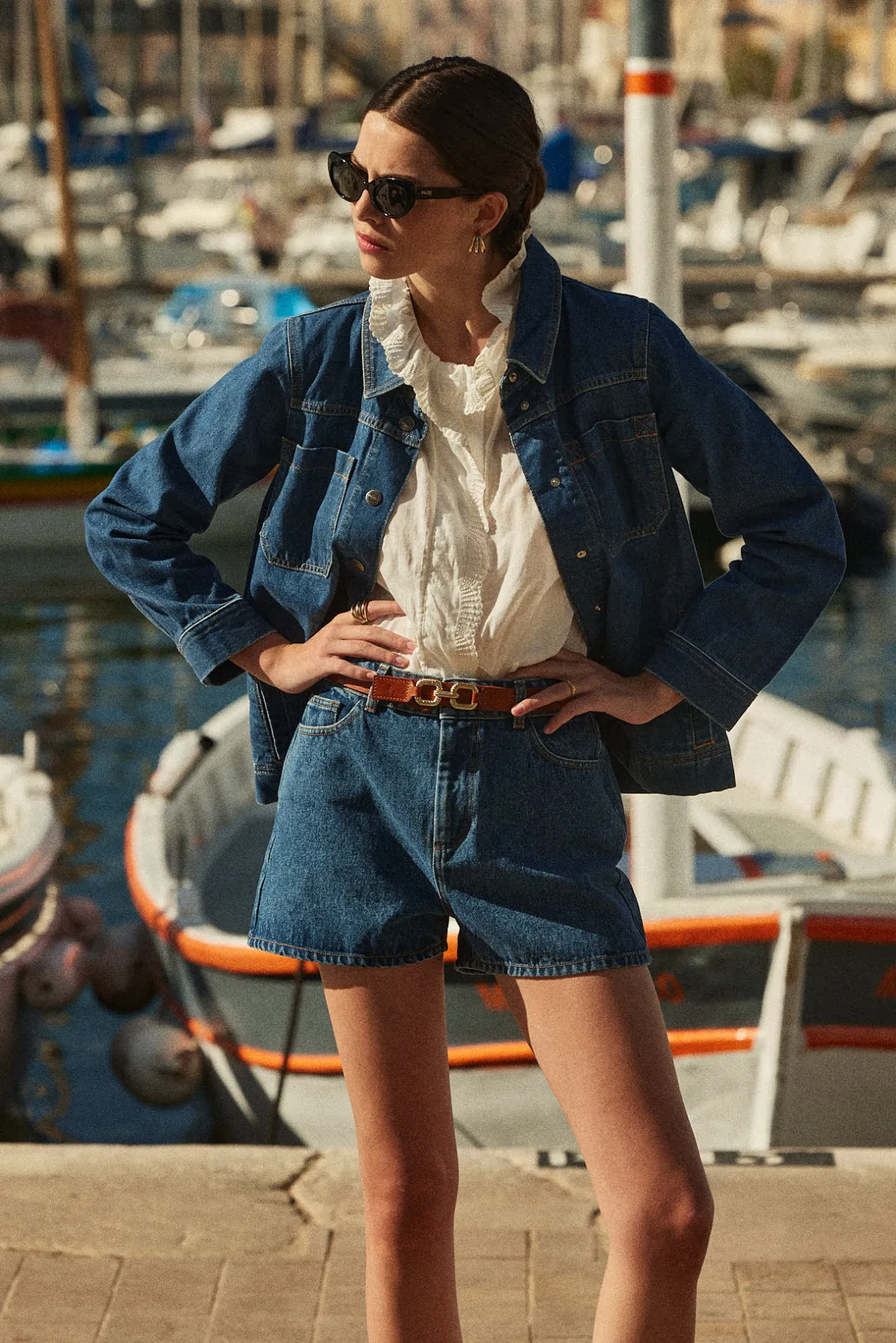Balzac Paris Veste Manoa jean Bleu midi Shop