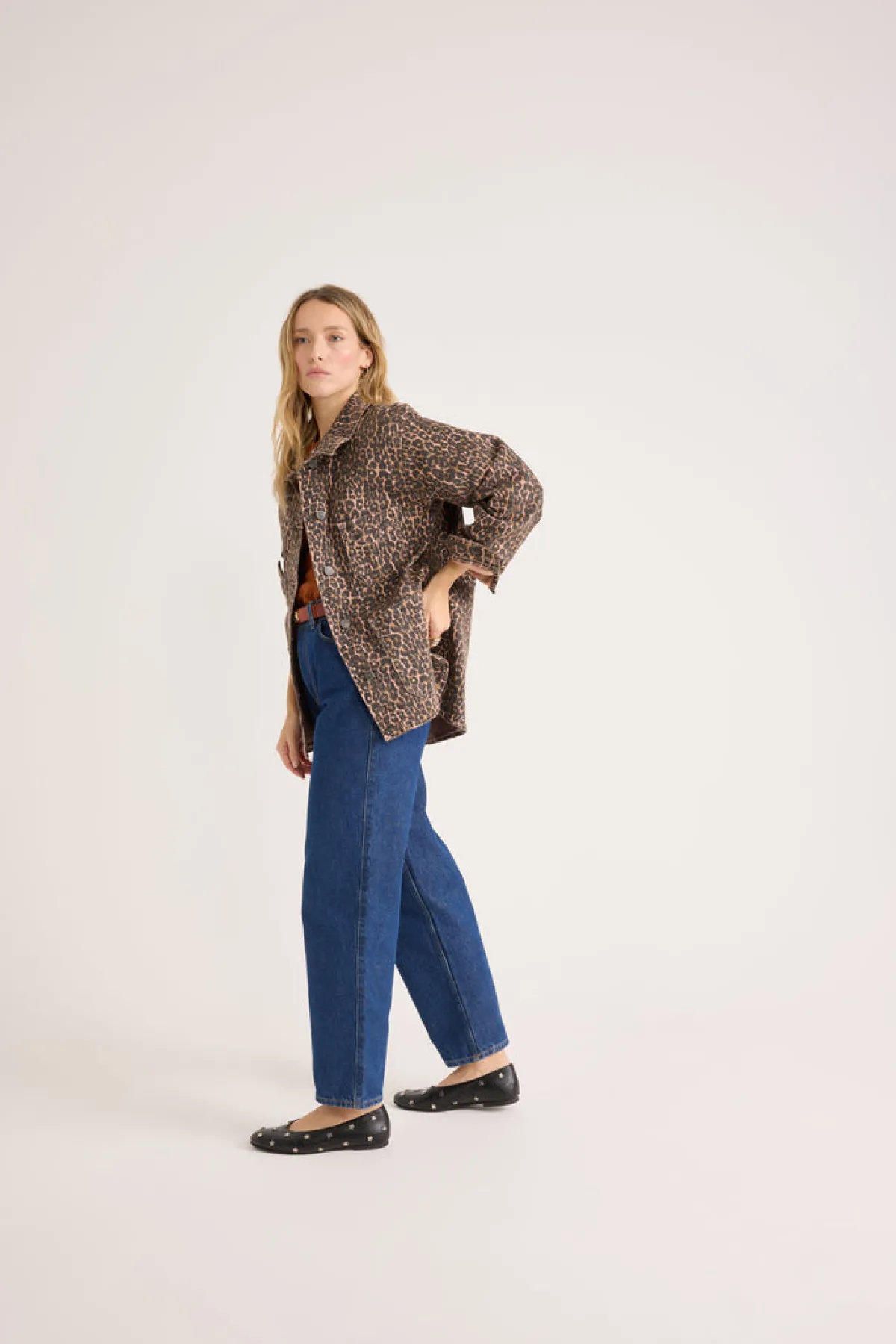 Balzac Paris Veste Marais Léopard café Best Sale